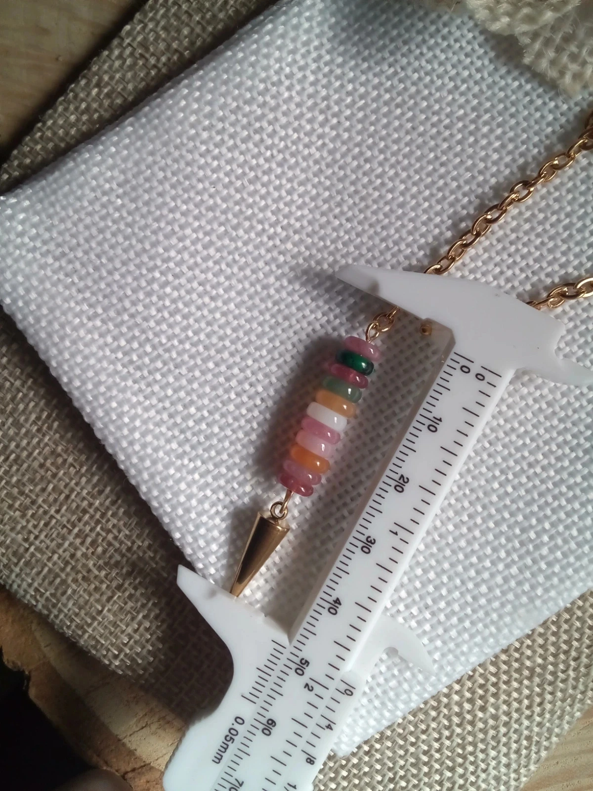 Pendule ketting met half-edelstenen – photo 3